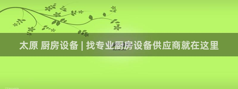 尊龙z6.con：太原 厨房设备 | 找专业厨房设备供应商就