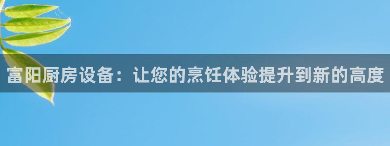 尊龙人生就是博官方官网：富阳厨房设备：让您的烹饪体验提升到新