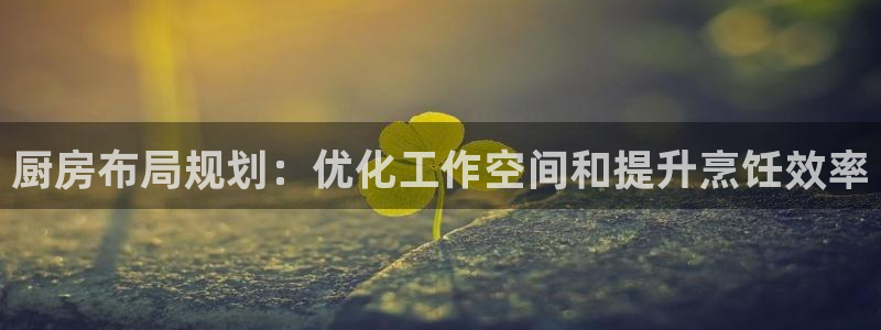 尊龙人生就是博d88官方网站：厨房布局规划：优化工作空间和提