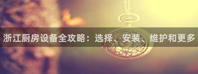 尊龙凯时输钱的原因：浙江厨房设备全攻略：选择、安装、维护和更